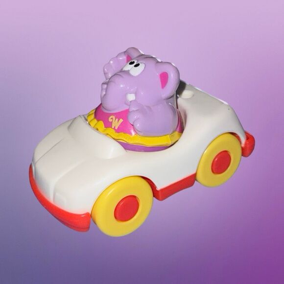 2003 PLAYSKOOL Purple Elephant Weebles Wobble Figure & Weeble Car A29 - Picture 3 of 7